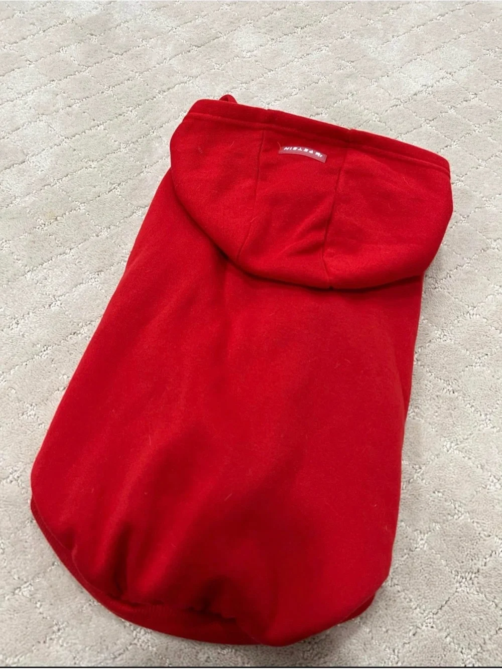 Red Cozy Hooded Dog Sweatshirt